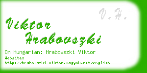 viktor hrabovszki business card